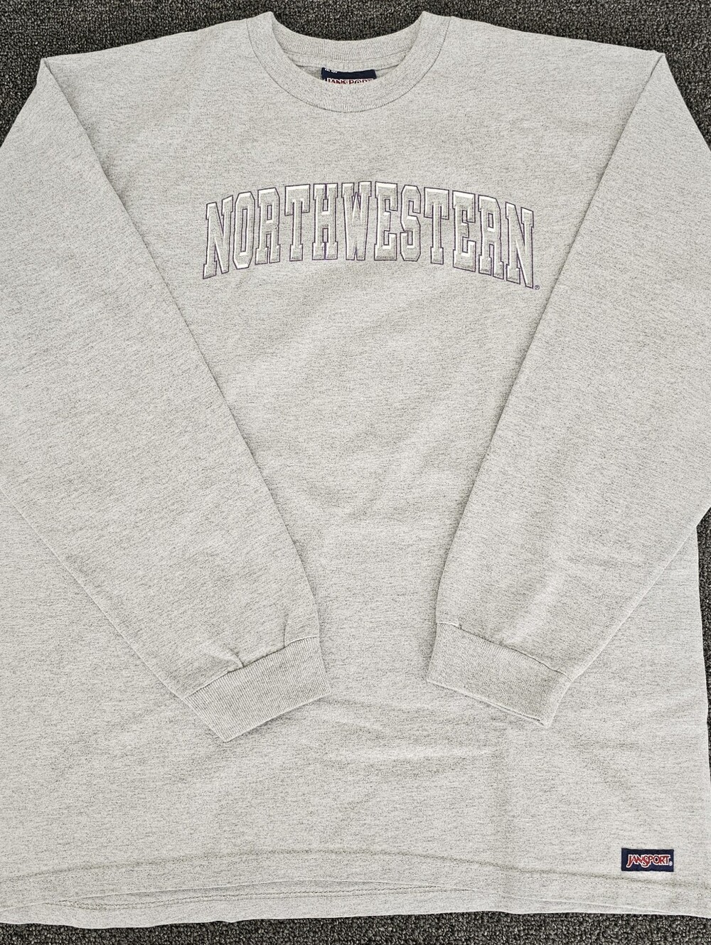 Vintage JanSport Northwestern University Large Long Sleeve Crewneck Sweatshirt